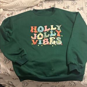 Green 'Holly Jolly Vibes' Sweatshirt